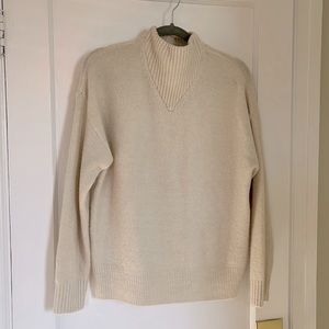 NEVER WORN Madewell Dillon Mockneck Pullover Sweater, Medium, Cream